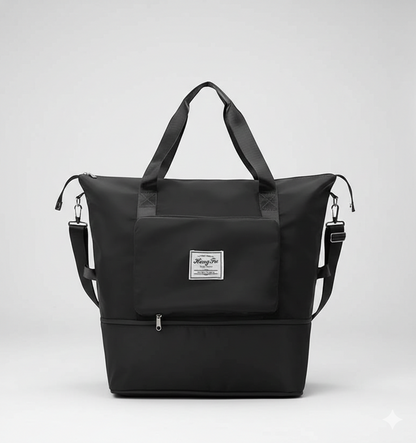 Mala Essencial Expansível • Preto Meia‑Noite