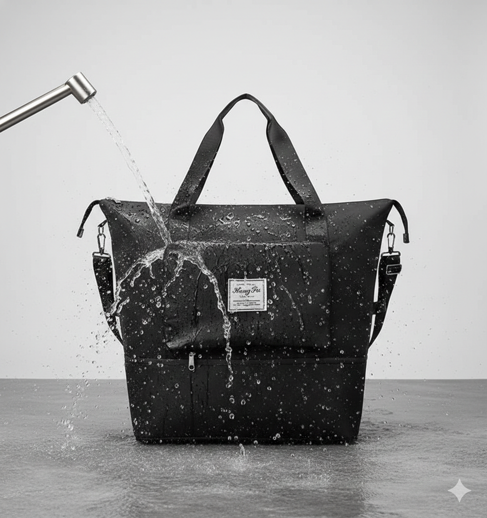 Mala Essencial Expansível • Preto Meia‑Noite